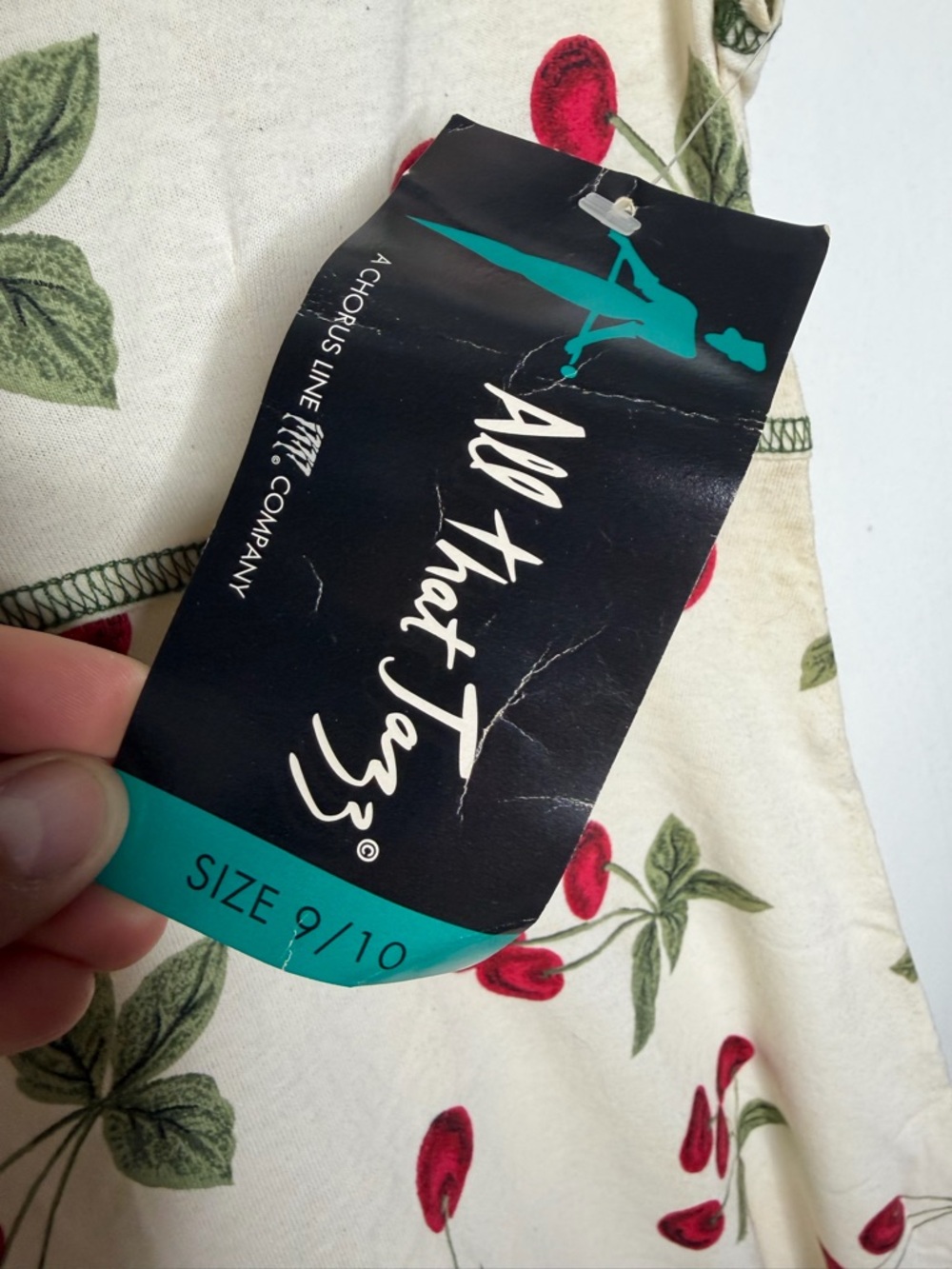 all that jazz baby doll dress vintage size 9/10 Cherry Print pinup retro NWT - Picture 7 of 11